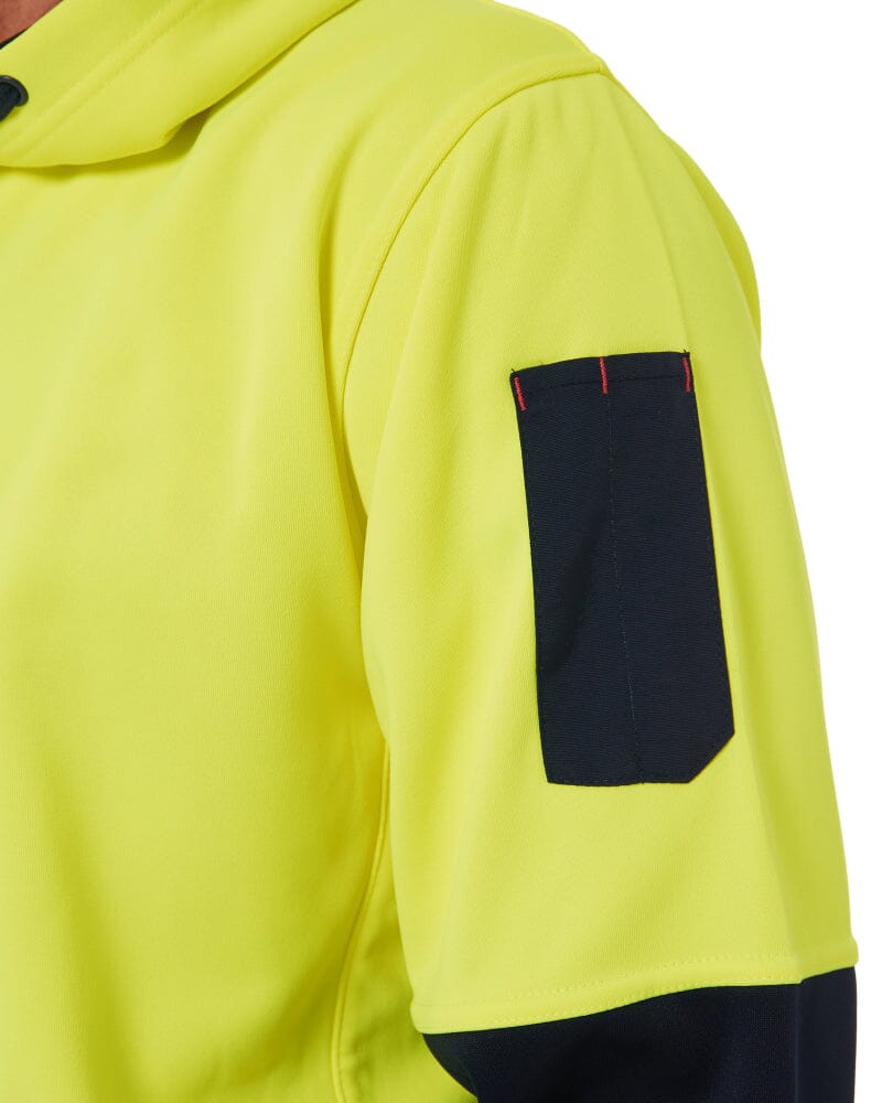 Brushed Fleece Hoodie - Yellow/Navy