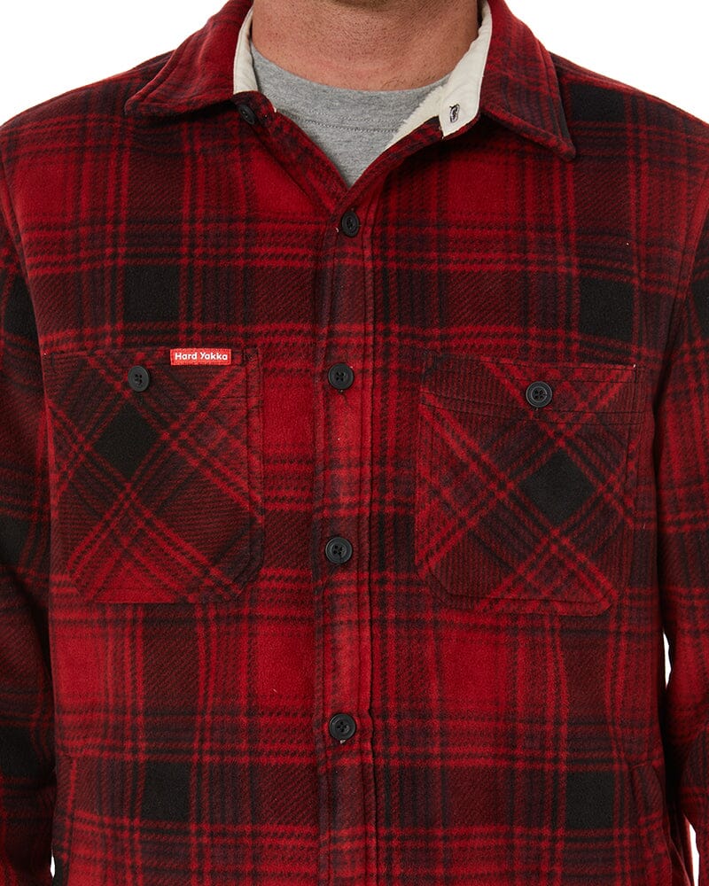 Legends Sherpa Jacket With Beanie - Camper Red