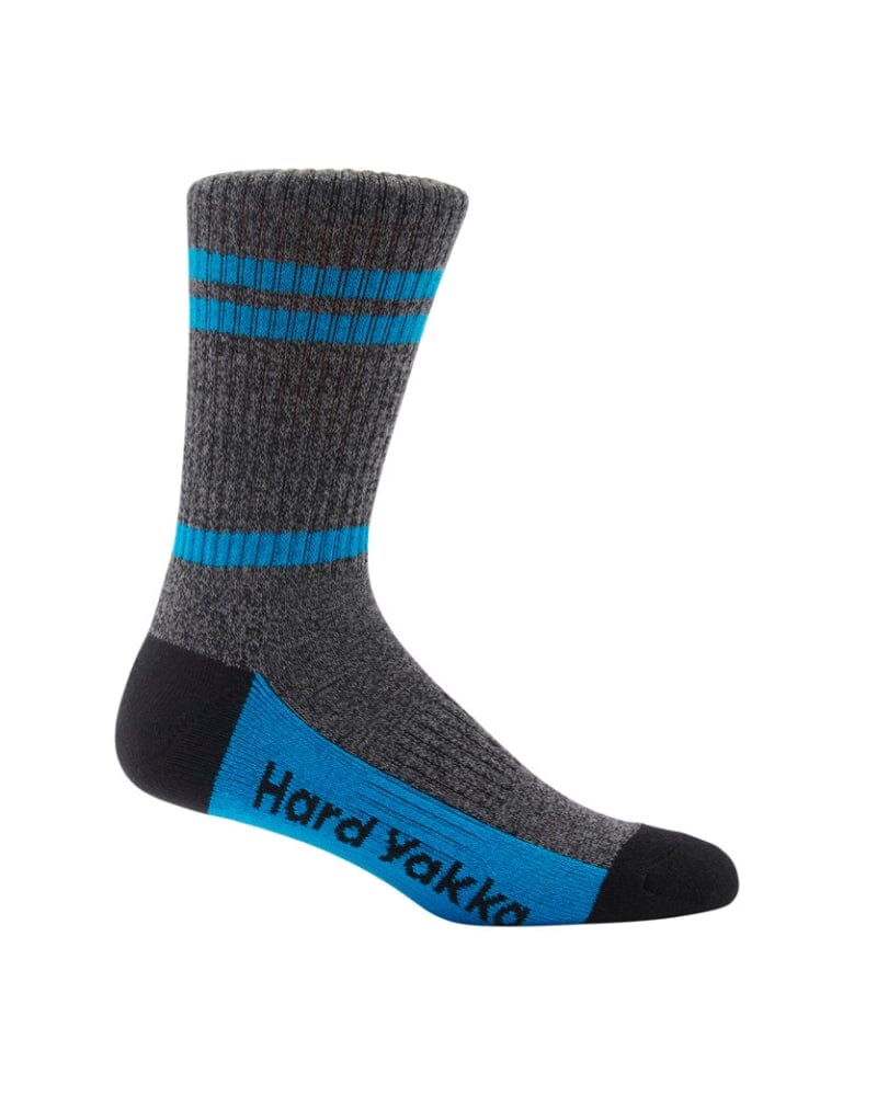 Womens 3pk Crew Socks - Blue/Black Marle