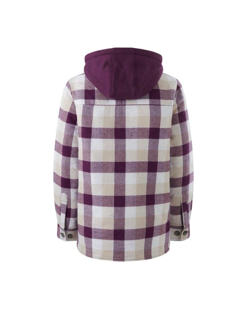 Womens Quilted Shacket - Potent Purple