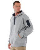 Brushed Fleece Hoodie - Grey Marle
