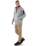 Brushed Fleece Hoodie - Grey Marle