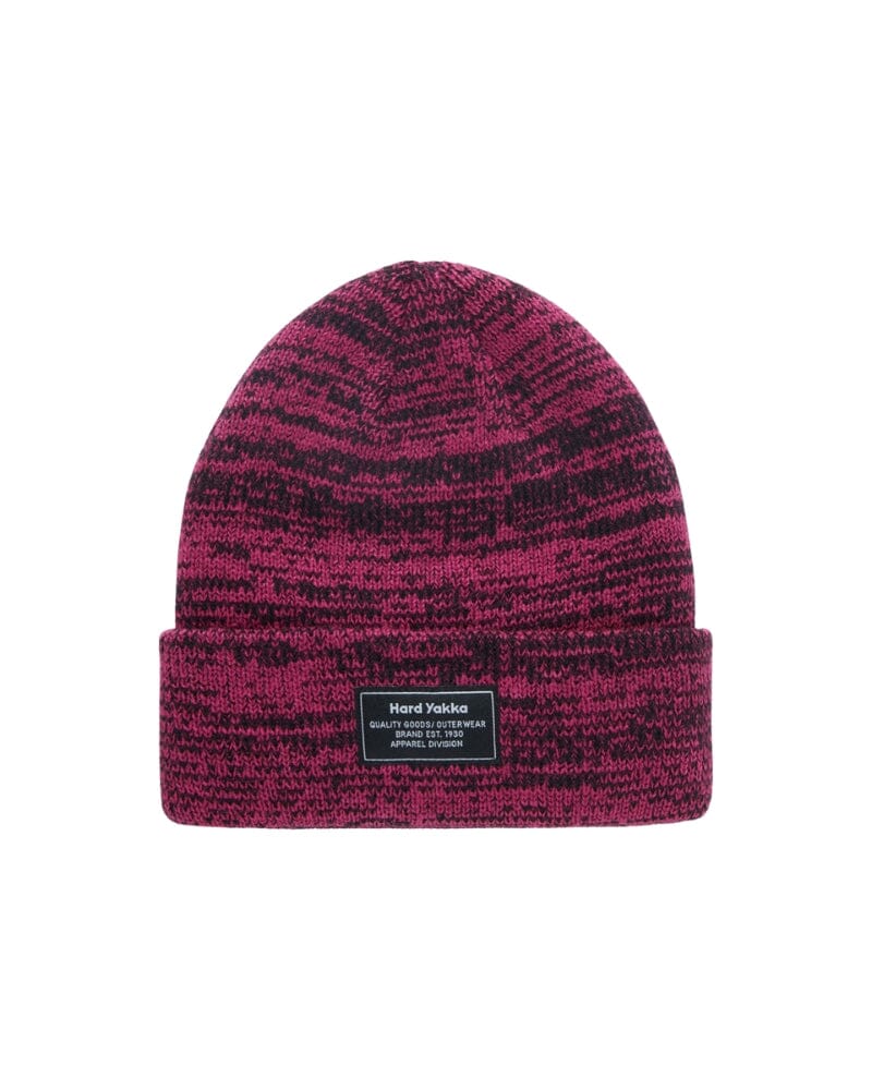 2 Tone Twist Marle Beanie - Pink/Black Marle