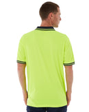 Hi Vis SS Traditional Polo - Lime/Navy