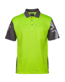 Hi Vis Southern Cross Polo - Lime/Charcoal
