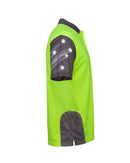Hi Vis Southern Cross Polo - Lime/Charcoal