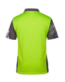Hi Vis Southern Cross Polo - Lime/Charcoal
