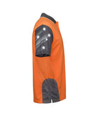Hi Vis Southern Cross Polo - Orange/Charcoal