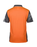 Hi Vis Southern Cross Polo - Orange/Charcoal