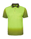 Hi Vis Net Sub Polo - Lime/Black