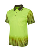Hi Vis Net Sub Polo - Lime/Black