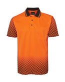 Hi Vis Net Sub Polo - Orange/Black