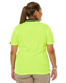 Ladies Hi Vis SS Polo - Lime/Navy