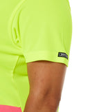 Ladies Hi Vis SS Polo - Lime/Pink