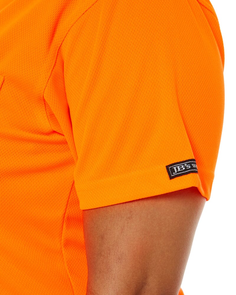 Ladies Hi Vis SS Polo - Orange/Navy