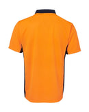 Hi Vis Short Sleeve Sport Polo - Orange/Navy