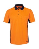 Hi Vis Short Sleeve Sport Polo - Orange/Navy