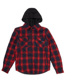 Quilted Flannel Jacket - Red