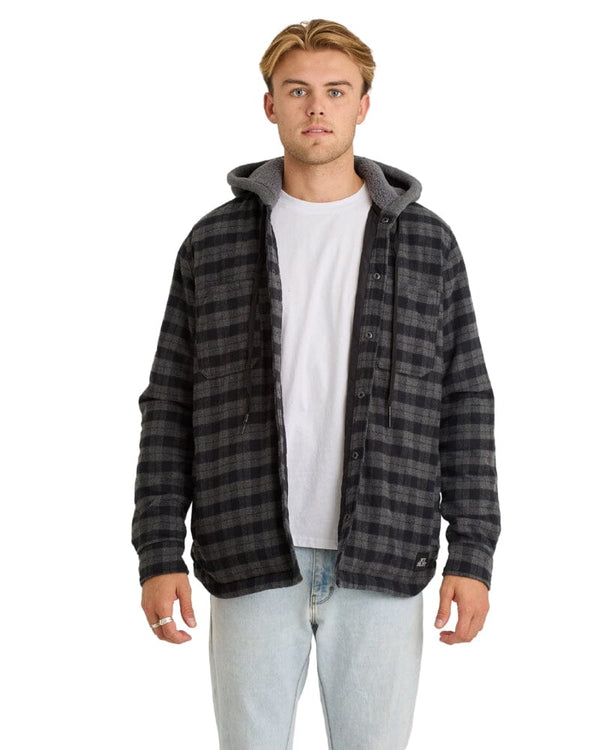 Quilted Sherpa Jacket - Black