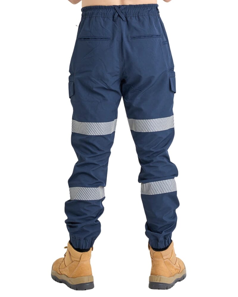 Jet-Lite Hybrid Taped Elastic Waist Cuff Pant - Navy