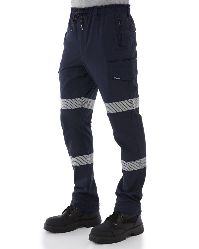 Jet-Lite Hybrid Taped Elastic Waist Cuff Pant - Navy