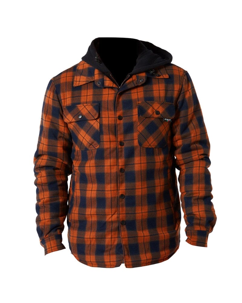 Quilted Flannel Jacket - Orange