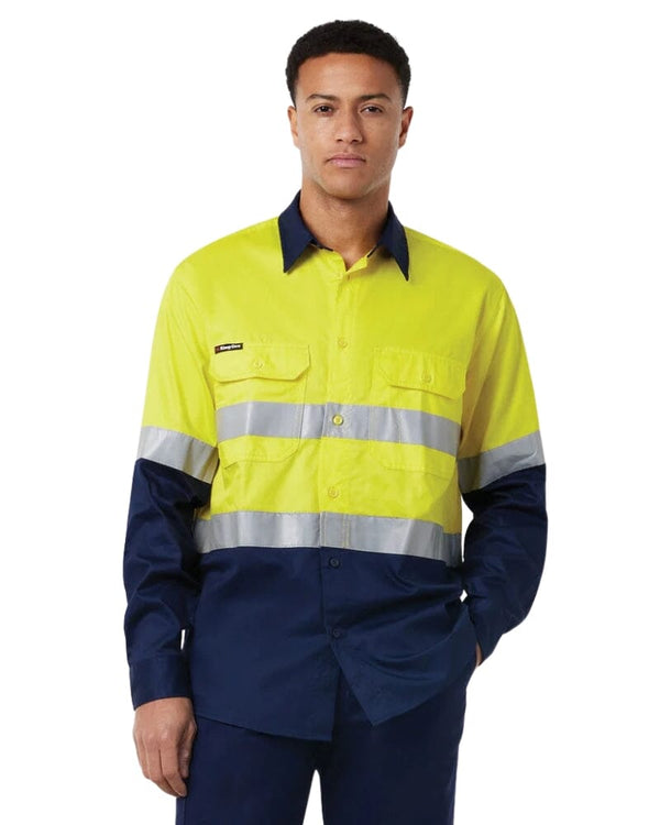 Vented Drill Shirt Taped - Yellow/Navy