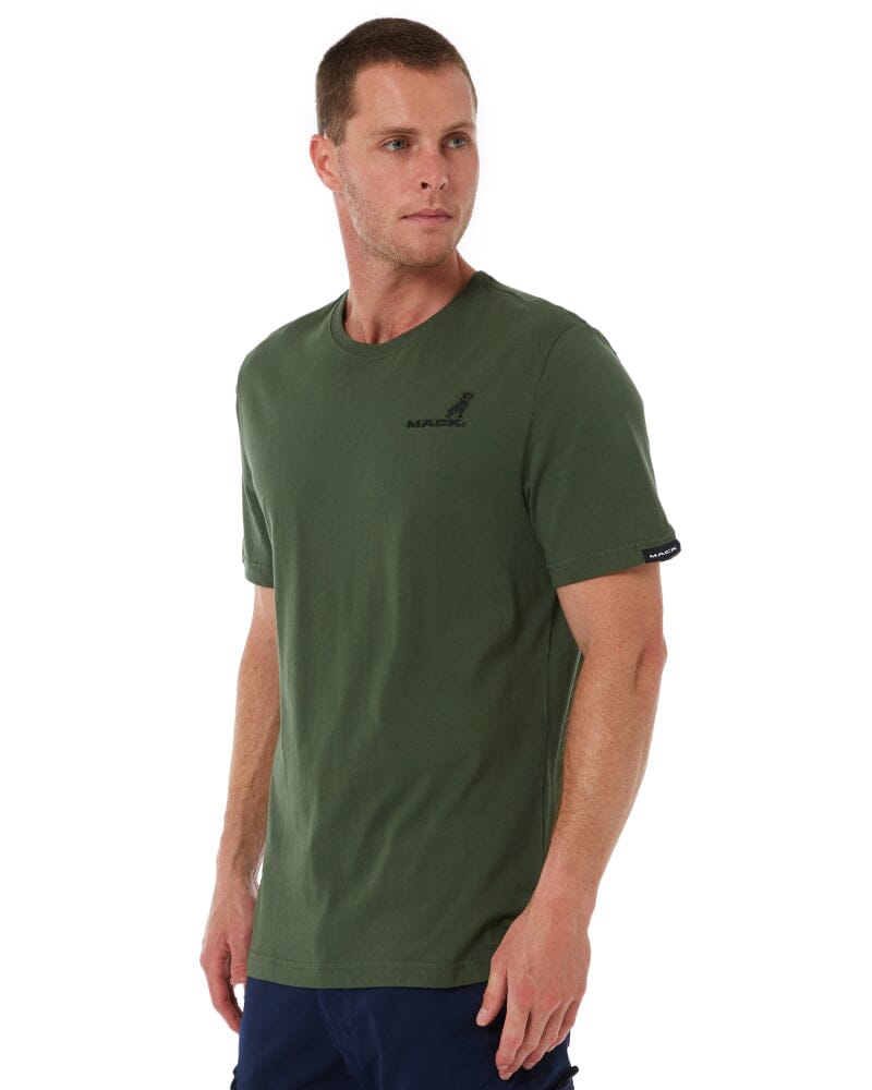 Classic Cotton Crew Neck SS Shirt - Military Green