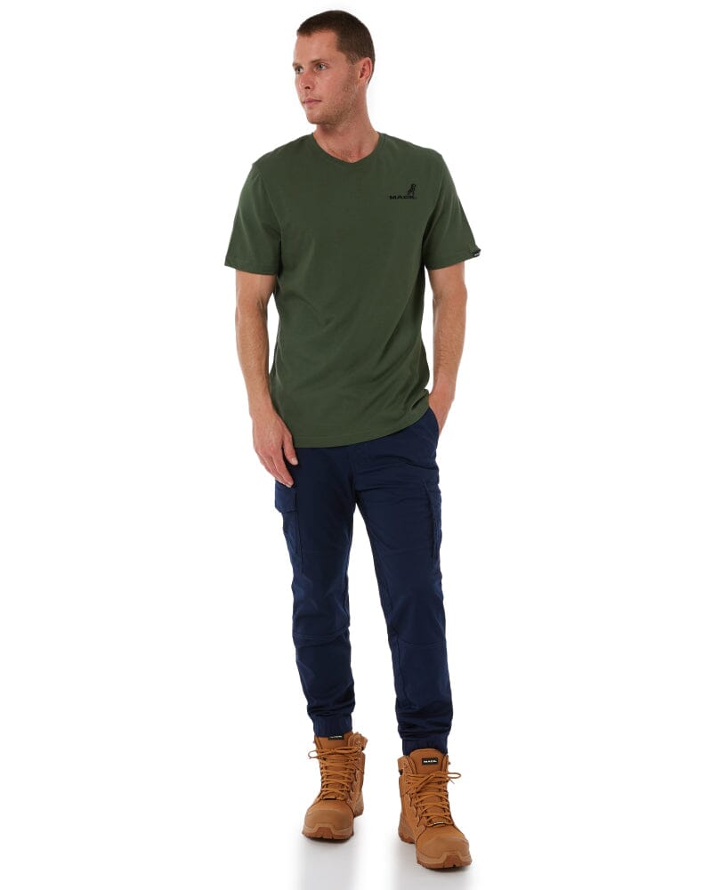 Classic Cotton Crew Neck SS Shirt - Military Green