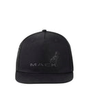 Tonal Flat Brim Dart Trucker Hat - Black