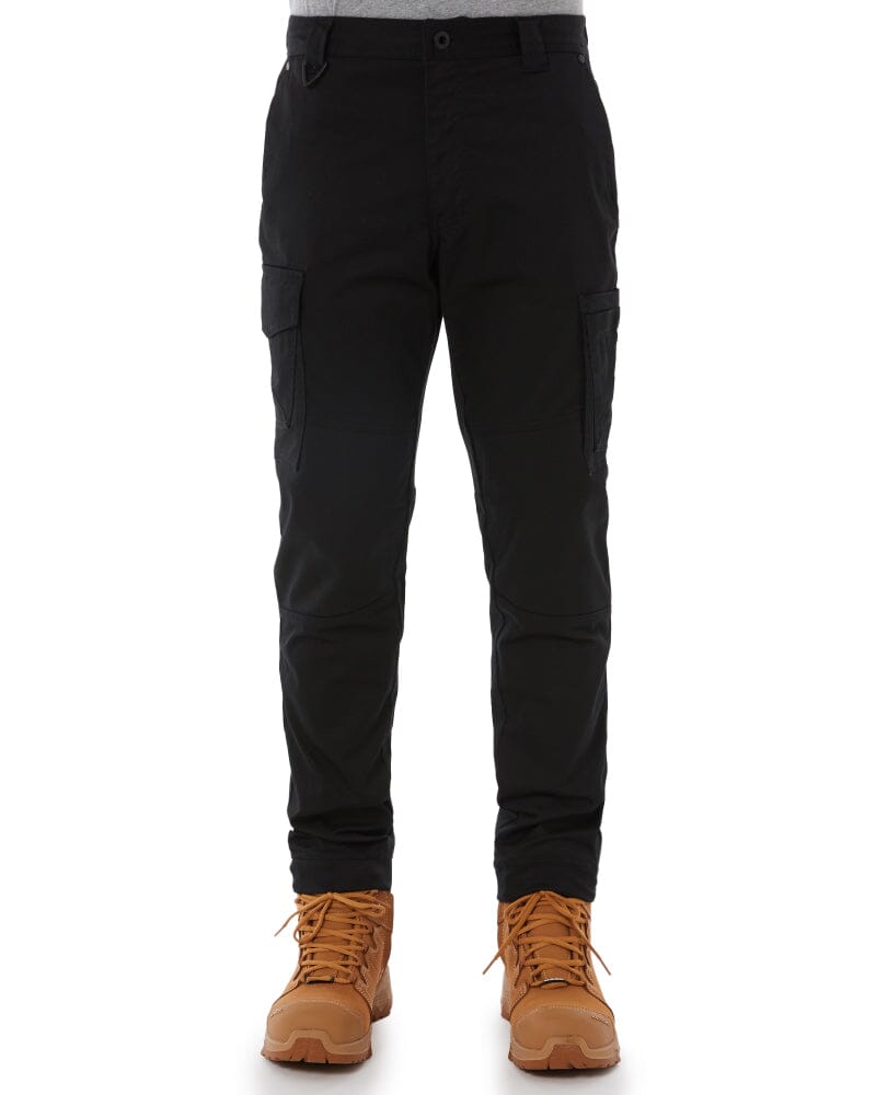 Elastic Waist Cuffed Pant - Black