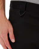 Elastic Waist Cuffed Pant - Black