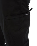 Elastic Waist Cuffed Pant - Black