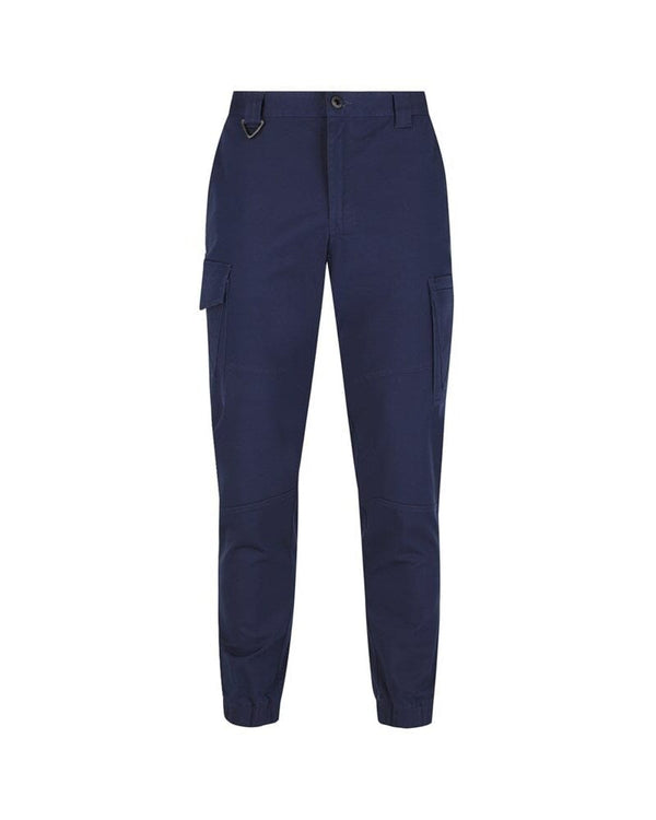 Elastic Waist Cuffed Pant - Navy