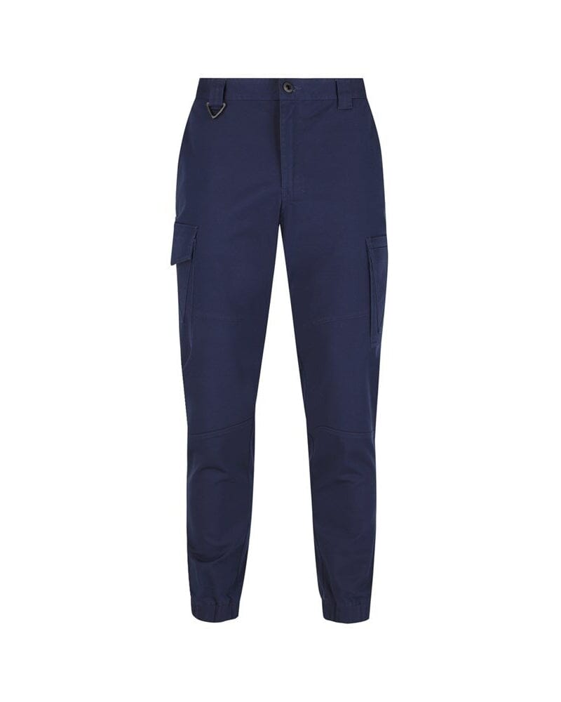 Elastic Waist Cuffed Pant - Navy