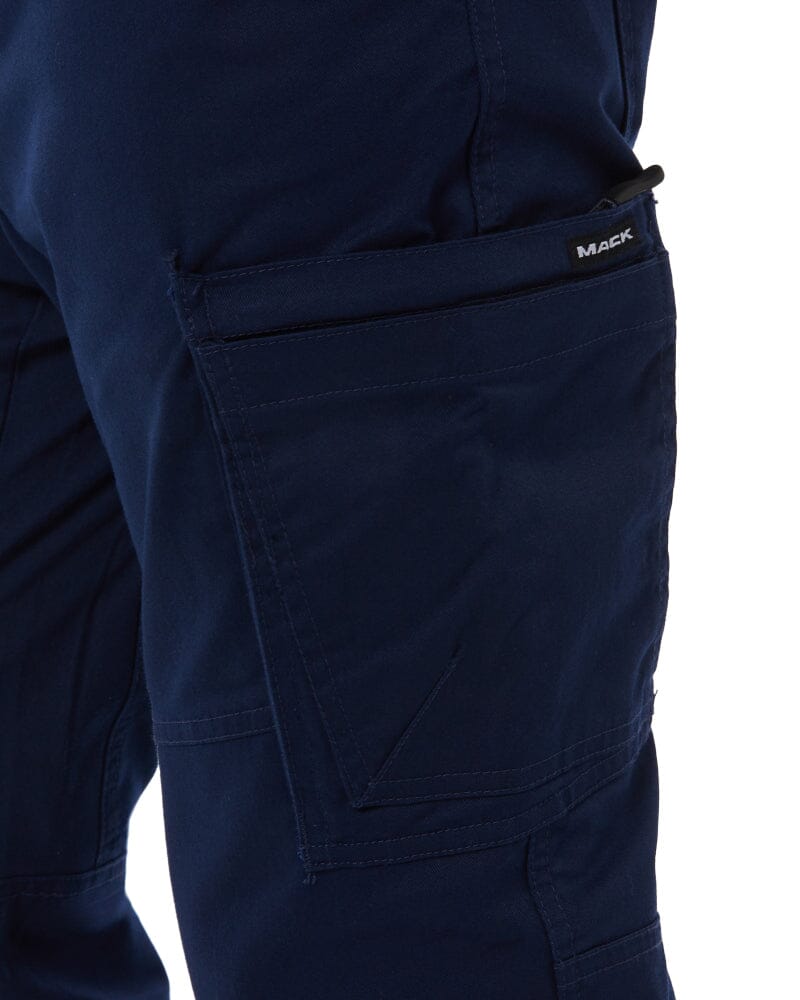 Elastic Waist Cuffed Pant - Navy