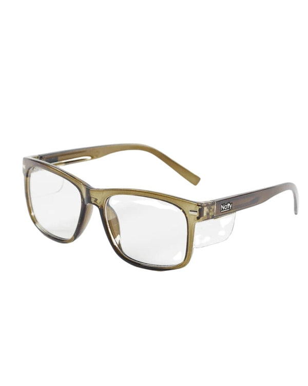 Kenneth Safety Glasses - Olive/Clear