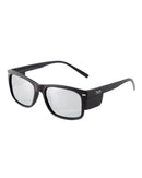 Kenneth Safety Glasses - Matte Black/Silver Mirror