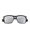 Kenneth Safety Glasses - Matte Black/Silver Mirror