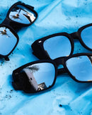 Kenneth Safety Glasses - Matte Black/Silver Mirror