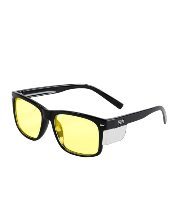 Kenneth Yellow Polarised Safety Glasses - Black