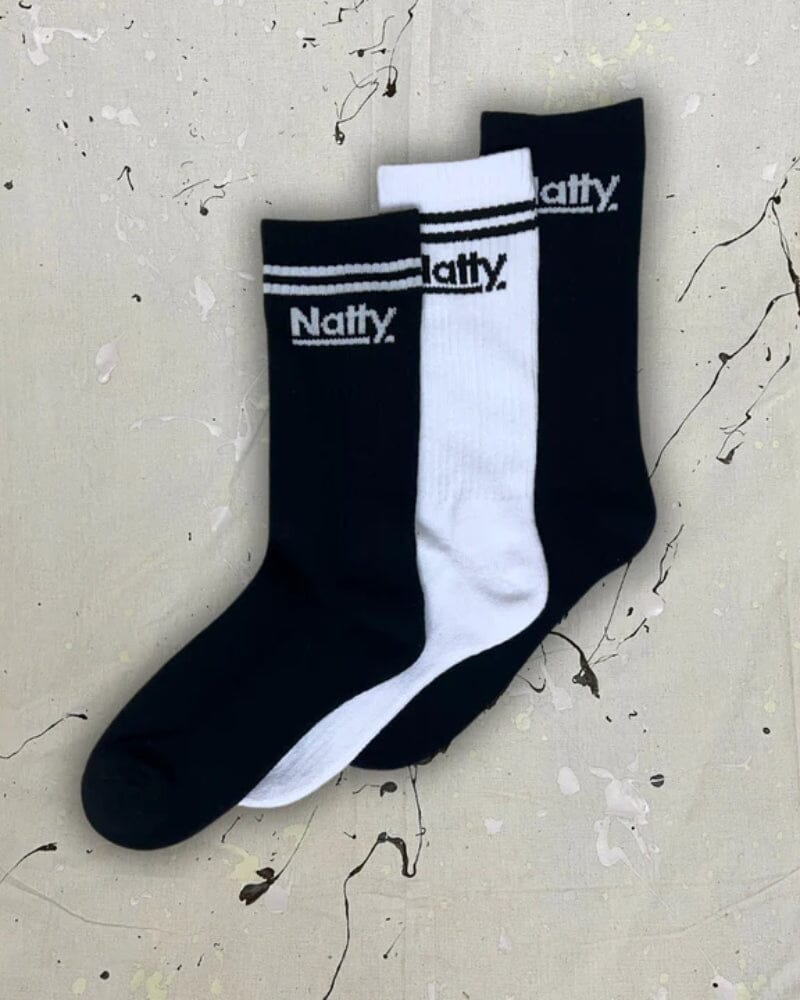 Womens Site Socks - Black/White