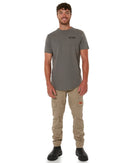 Blueprint Dual Curved T-Shirt - Charcoal