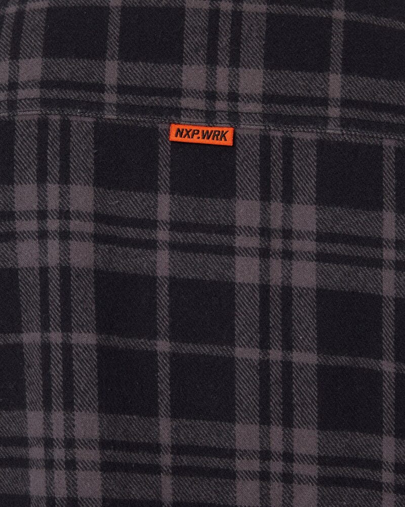 Dimension Quilted Worker Jacket - Black Check