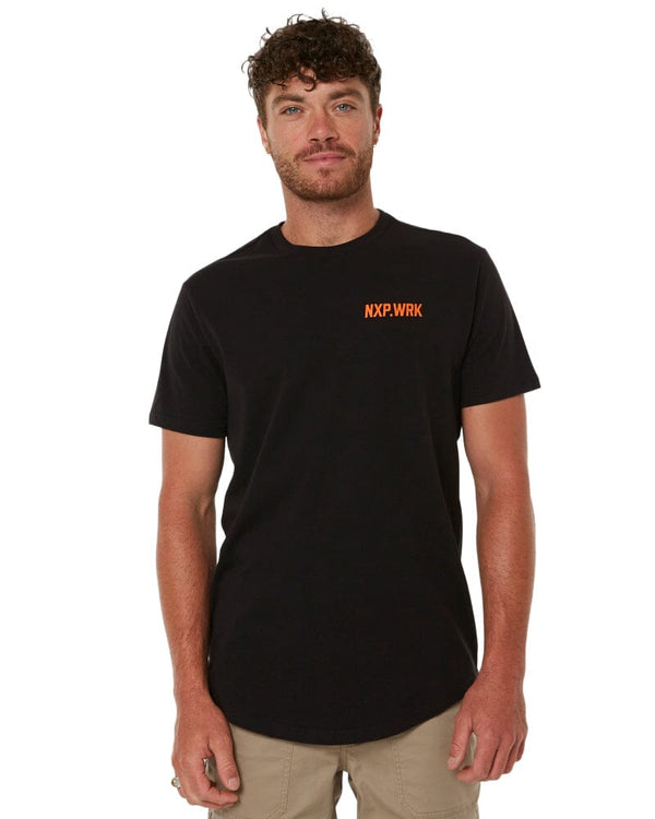 Blueprint Dual Curved T-Shirt - Solid Black