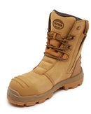 AT 54-585Z Hi Leg Zip Side Safety Boot - Wheat