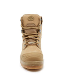 Womens AT 59-452Z Zip Side Boot - Stone