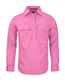 Ladies Closed Front Shirt LS - Blush