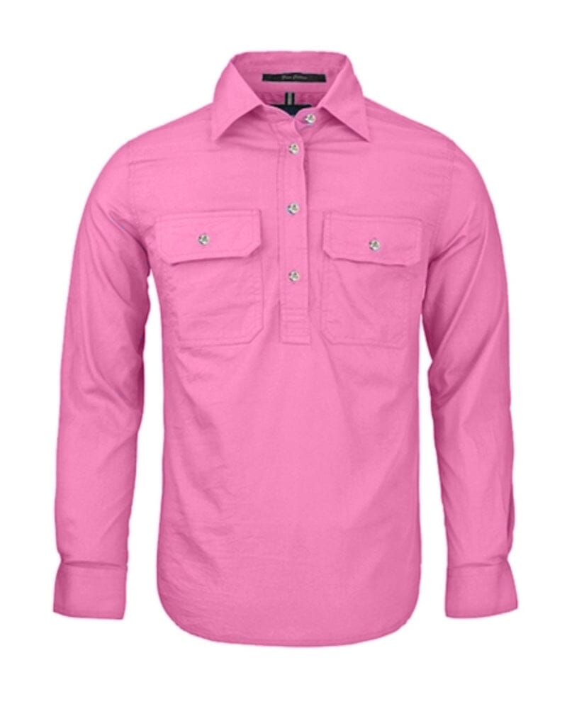 Ladies Closed Front Shirt LS - Blush