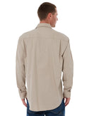 Open Front Cotton Twill LS Shirt - Clay